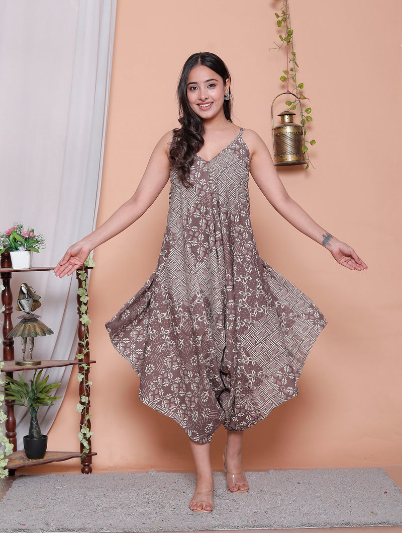 Miramaar Women's Brown Printed Jumpsuit