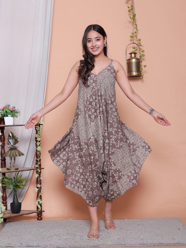 Miramaar Women's Brown Printed Jumpsuit