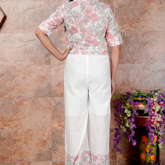 Miramaar Women's White Cotton Printed Coord Set