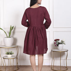 Miramaar Women's Cotton Green Embroidered Tunics