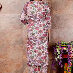 Miramaar Women's Beige Printed Viscose Rayon Kurta Set