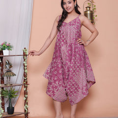 Miramaar Women's Magenta Printed Jumpsuit