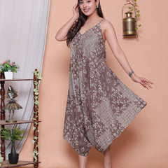 Miramaar Women's Brown Printed Jumpsuit