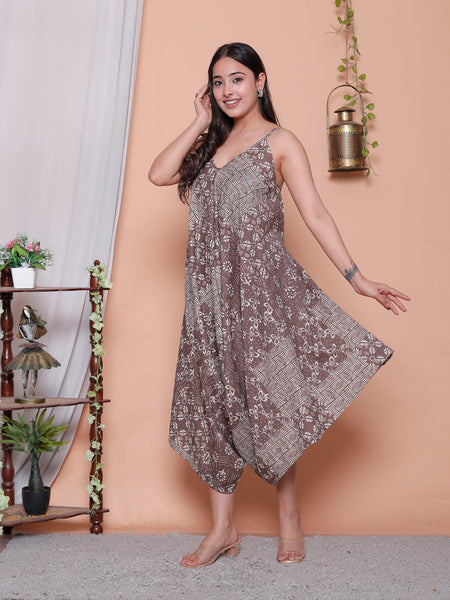 Miramaar Women's Brown Printed Jumpsuit