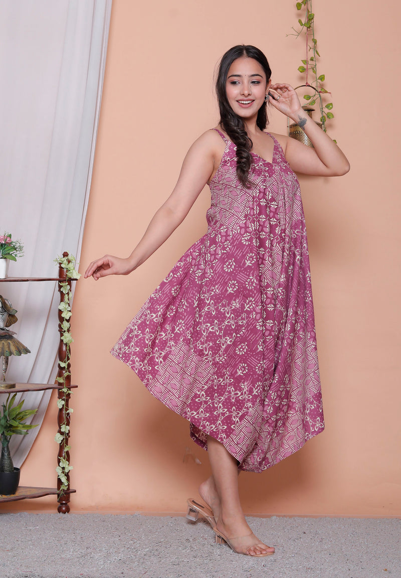 Miramaar Women's Magenta Printed Jumpsuit