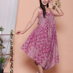 Miramaar Women's Magenta Printed Jumpsuit