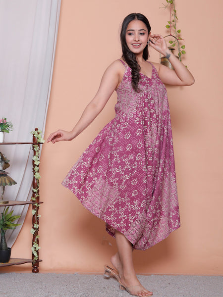 Miramaar Women's Magenta Printed Jumpsuit