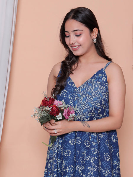 Miramaar Women's Blue Printed Jumpsuit