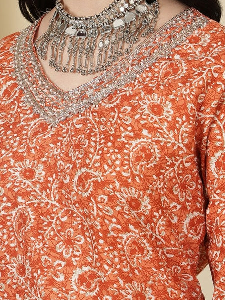 Miramaar Women's Poly Cotton Straight Adda Work Kurta Set