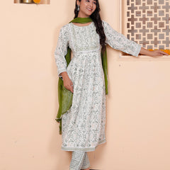 Miramaar Women's Beige Printed Viscose Rayon Kurta Set