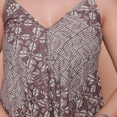 Miramaar Women's Brown Printed Jumpsuit