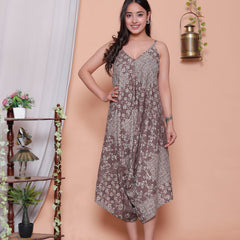 Miramaar Women's Brown Printed Jumpsuit