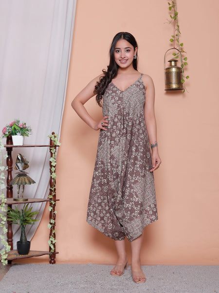 Miramaar Women's Brown Printed Jumpsuit