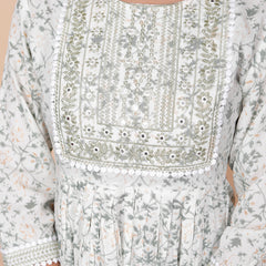 Miramaar Women's Beige Printed Viscose Rayon Kurta Set