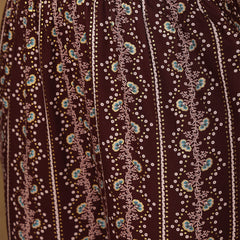 Miramaar Women's Purple Rayon A-Line Kurta Set with Neck Embroidery