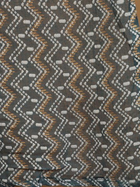 Miramaar Women's Green Printed Rayon A-line Embroidered Salwar Suit Set