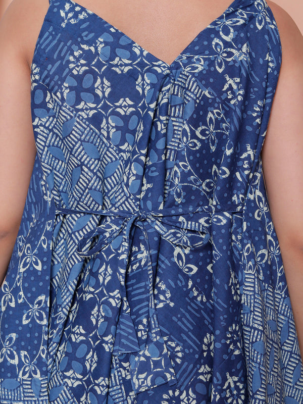 Miramaar Women's Blue Printed Jumpsuit