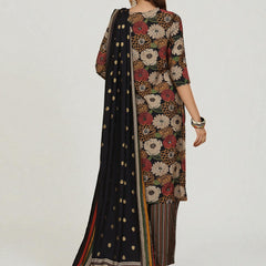 Miramaar Women's Black Modal Straight Kurta Set with Dupatta & Adda Work