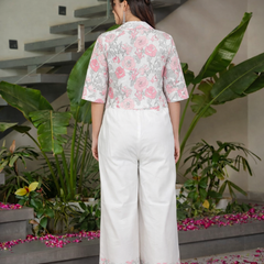 Miramaar  Women's White Cotton Printed Coord Set