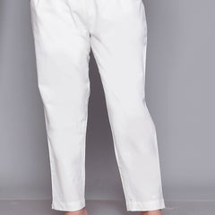 Miramaar Women's White Cotton Straight Pants