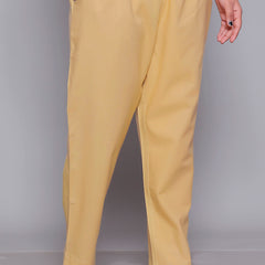 Miramaar Women's Beige Cotton Straight Pants