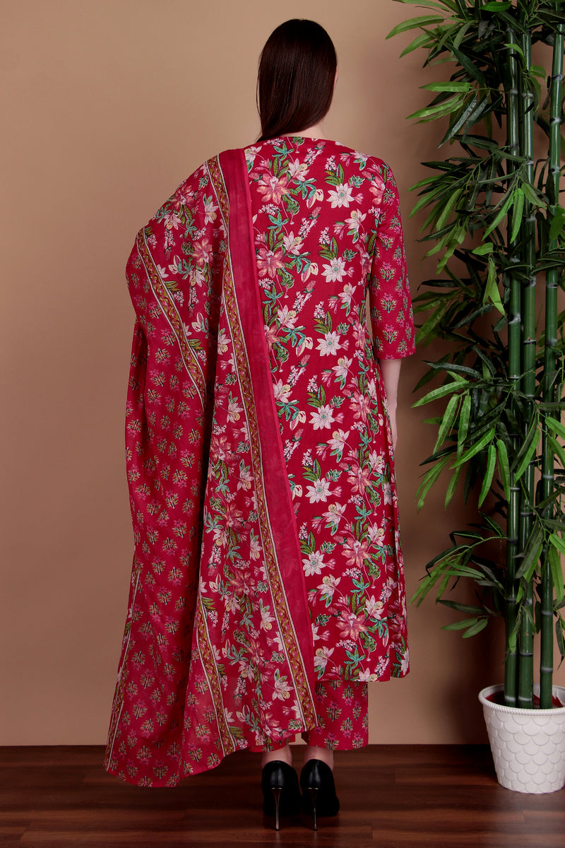 Miramaar Women's Magenta Printed Jumpsuit