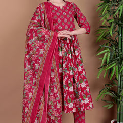 Miramaar Women's Magenta Printed Jumpsuit