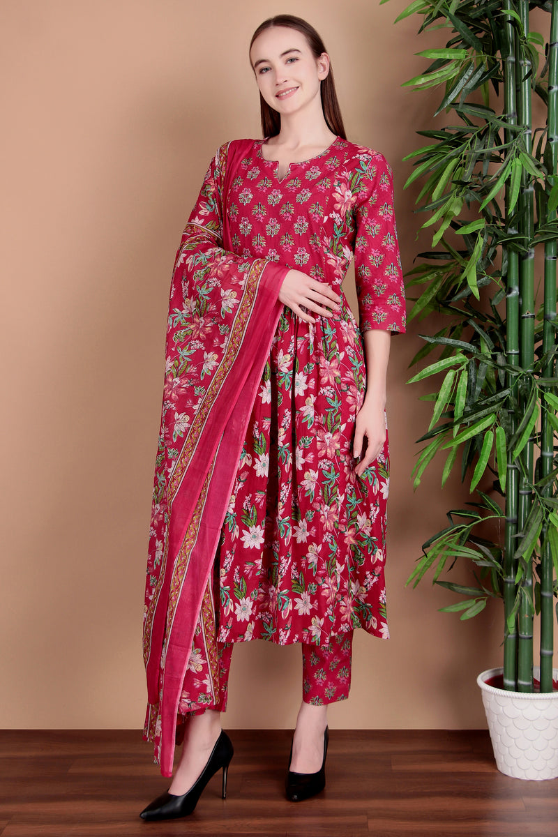 Miramaar Women's Magenta Printed Jumpsuit