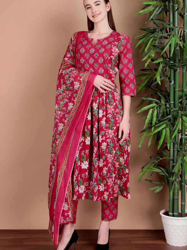 Miramaar Women's Magenta Printed Jumpsuit