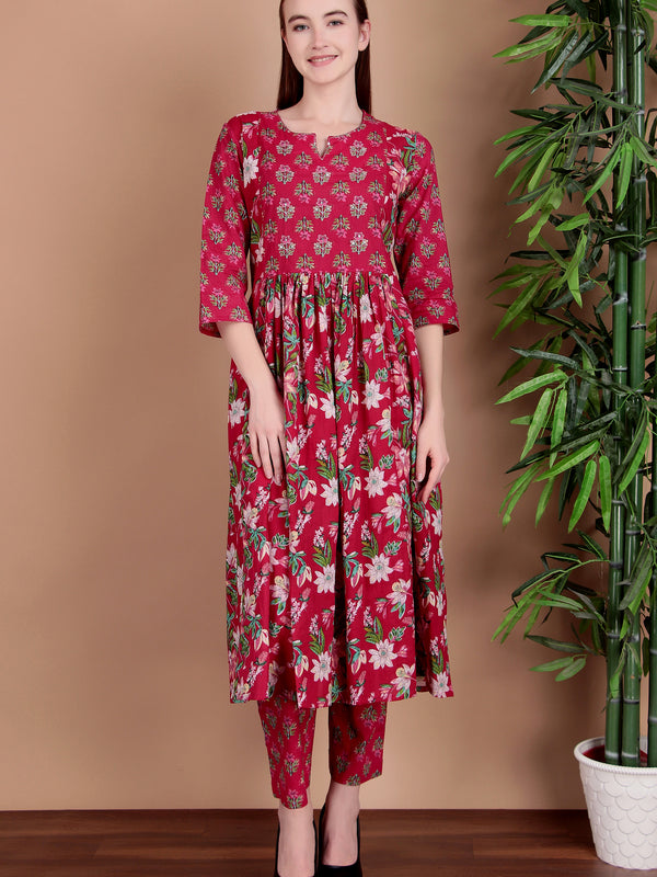 Miramaar Women's Magenta Printed Jumpsuit