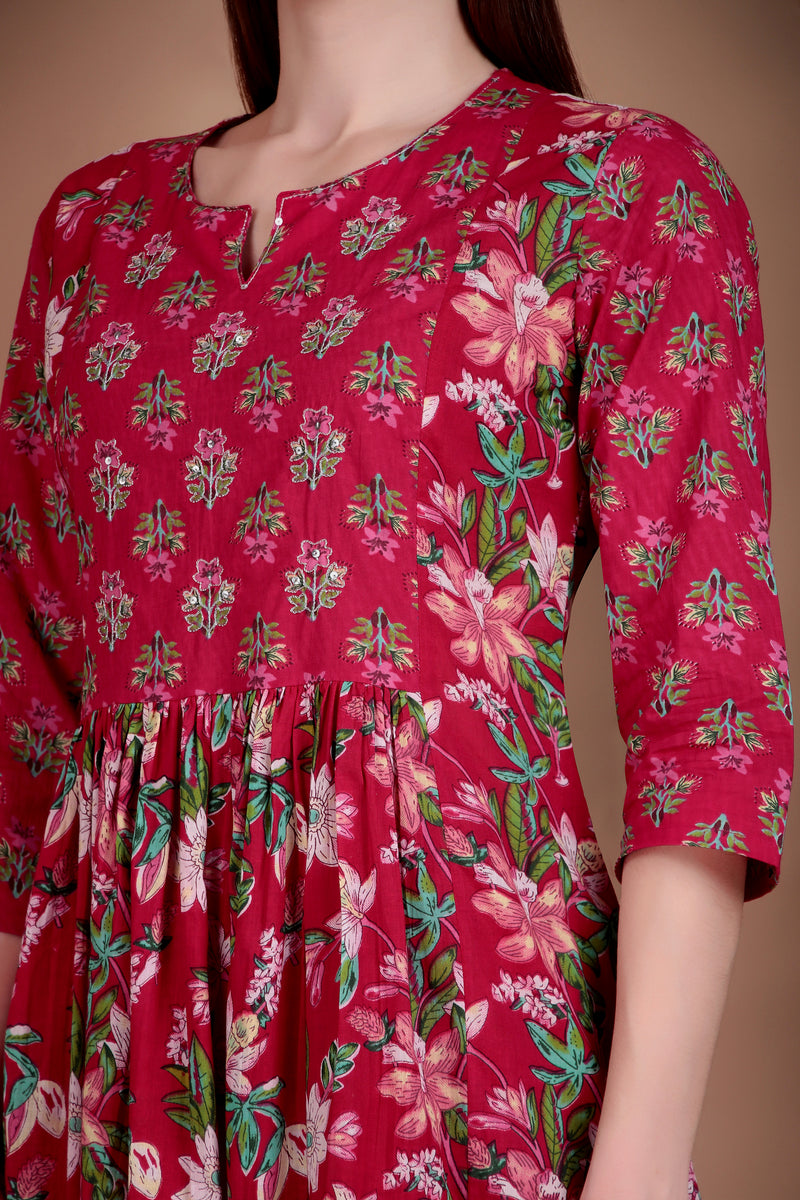 Miramaar Women's Magenta Printed Jumpsuit